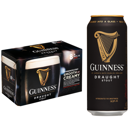 Guinness Draught Stout 8pk 14.9oz Can 4.2% ABV