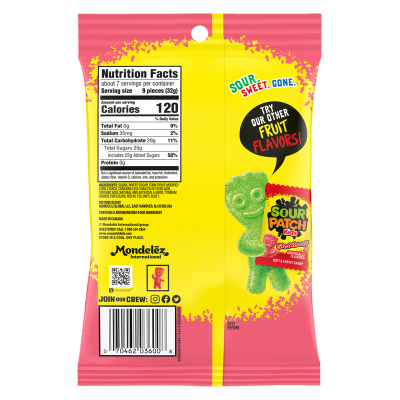 Sour Patch Kids Watermelon Soft & Chewy Candy 8oz