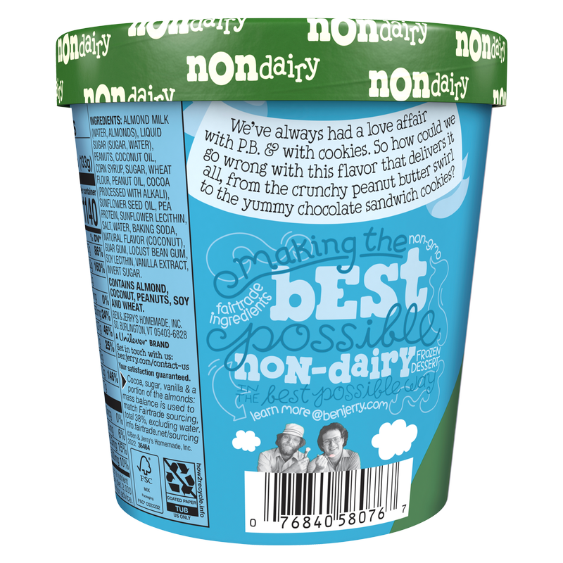 Ben & Jerry's Non-Dairy P.B. & Cookies Pint Dessert Pint