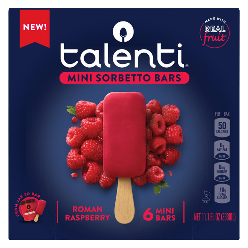 Talenti Roman Raspberry Mini Sorbetto Bars 6ct