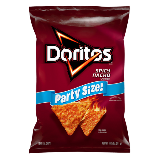 Doritos Spicy Nacho Tortilla Chips Party Size 14.5oz