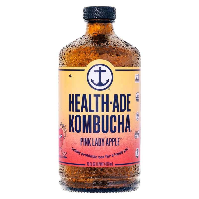 Health-Ade Pink Lady Apple Kombucha 16oz Btl