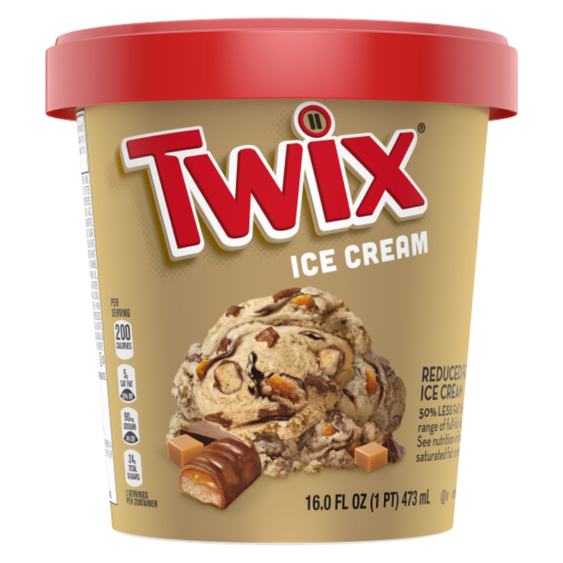 Twix Caramel Light Ice Cream with Twix Cookie Bar Pieces Pint