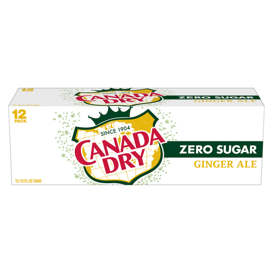 Canada Dry Ginger Ale Zero Sugar 12pk 12oz Can