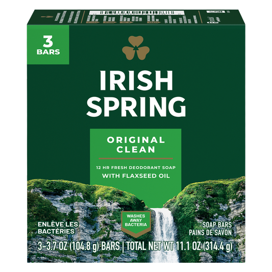 Irish Spring Original Deodorant Soap Bars 3pk 3.7oz