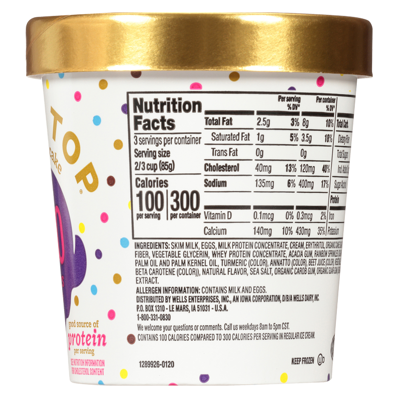 Halo Top Birthday Cake Light Ice Cream Pint