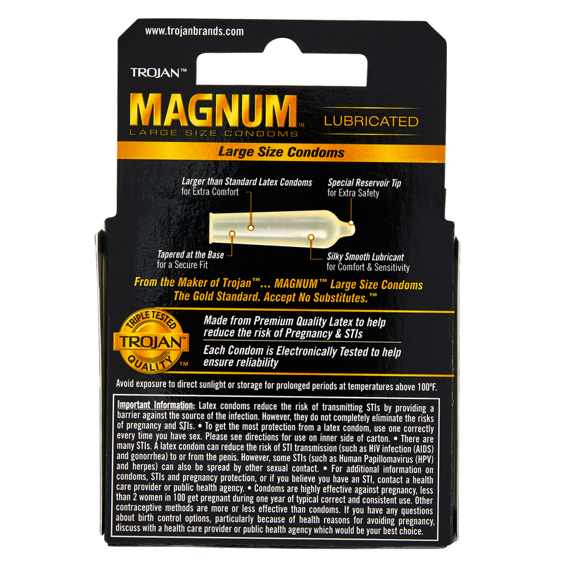 Trojan Magnum Condoms 3ct