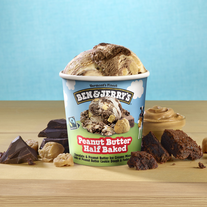 Ben & Jerry's Peanut Butter Half Baked Ice Cream Pint