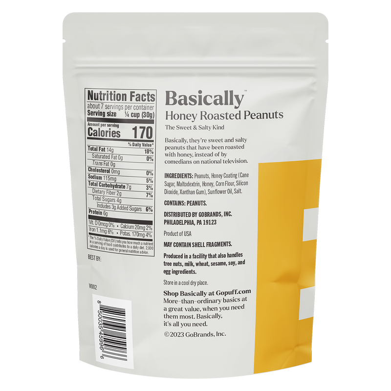 Basically Honey Roasted Peanuts 7oz