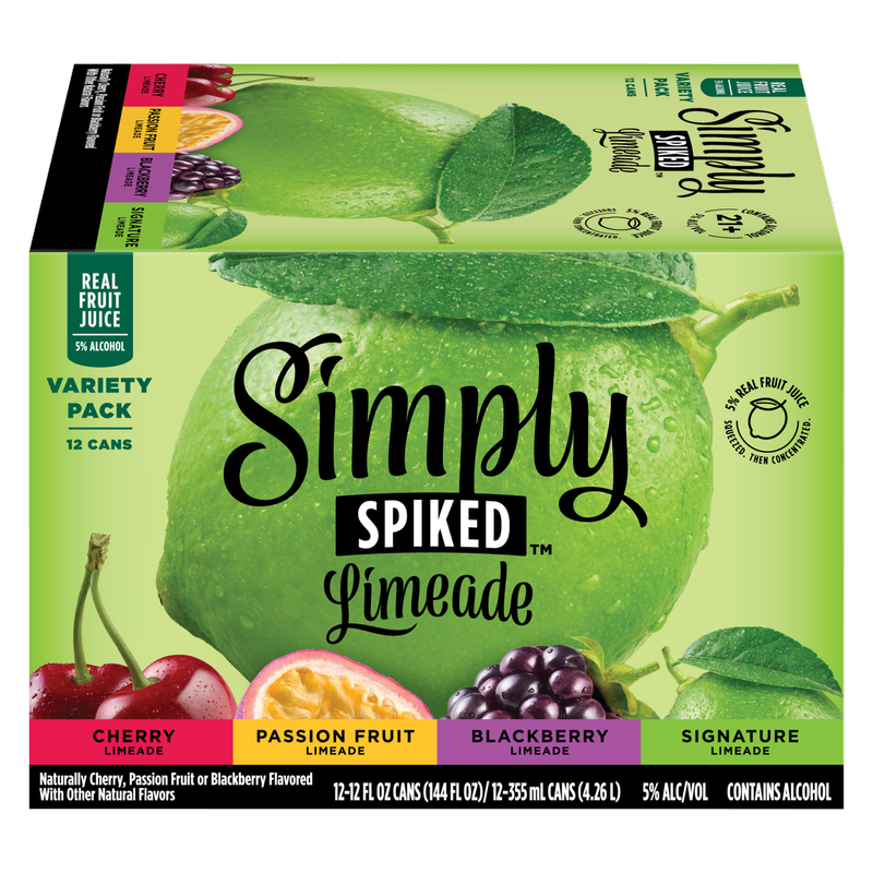 Simply Spiked Limeade Variety Pack 12pk 12oz Cans 5% ABV