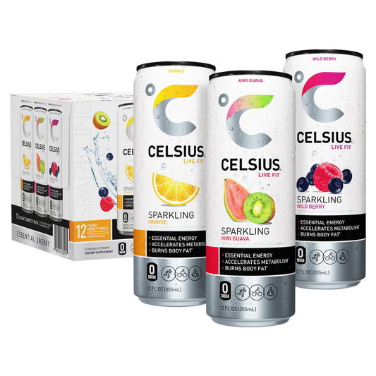 CELSIUS Sparkling Variety Pack, Essential Energy Drink 12pk 12oz Can