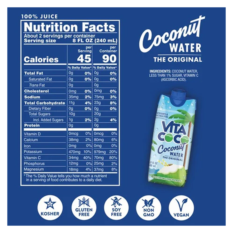 Vita Coco Pure Coconut Water 16.9oz