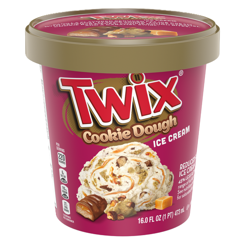 TWIX Cookie Dough Ice Cream Pint 16oz