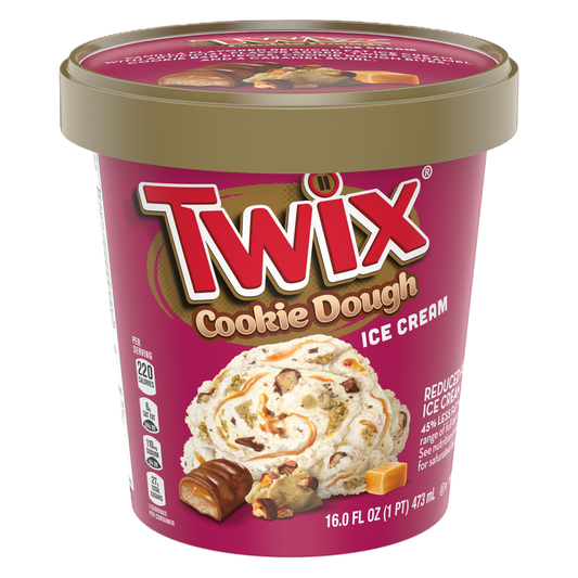 TWIX Cookie Dough Ice Cream Pint 16oz