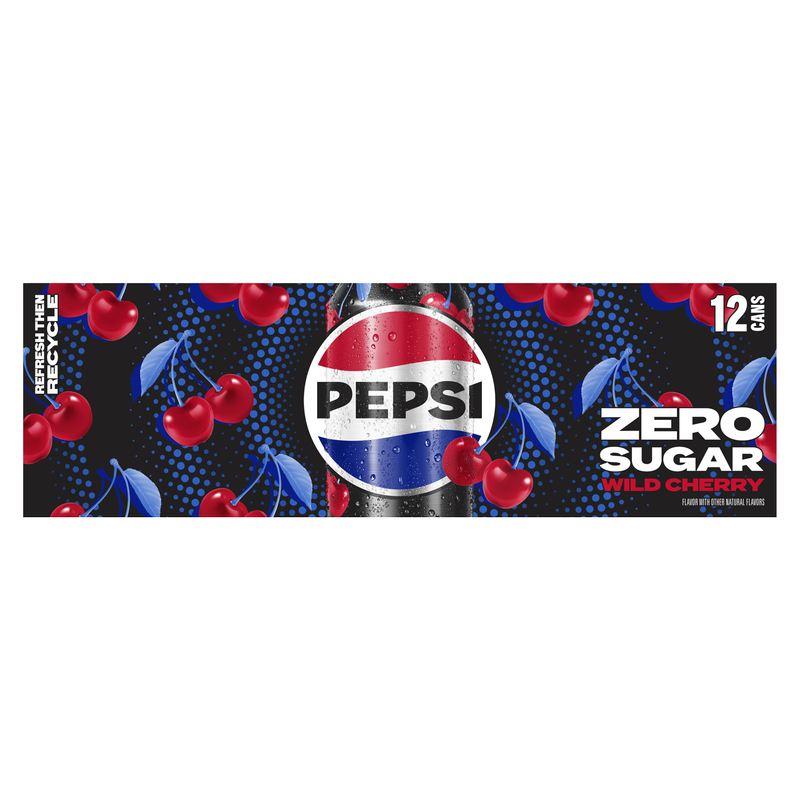 Pepsi Zero Sugar Wild Cherry 12oz 12pk