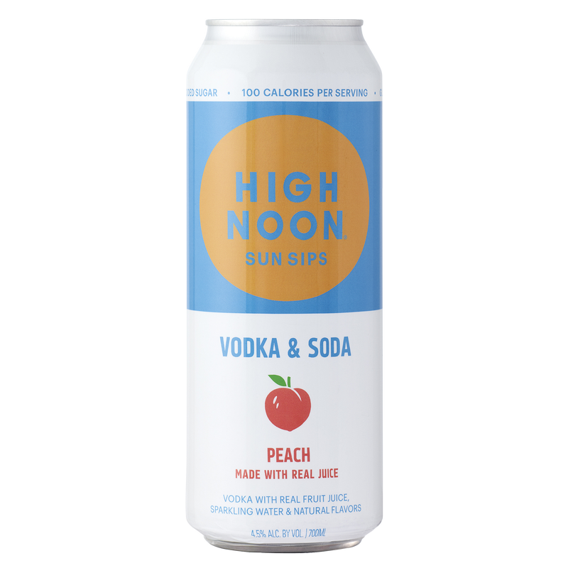 High Noon Peach Single 700ml Can 4.5% ABV – GrindrToGo