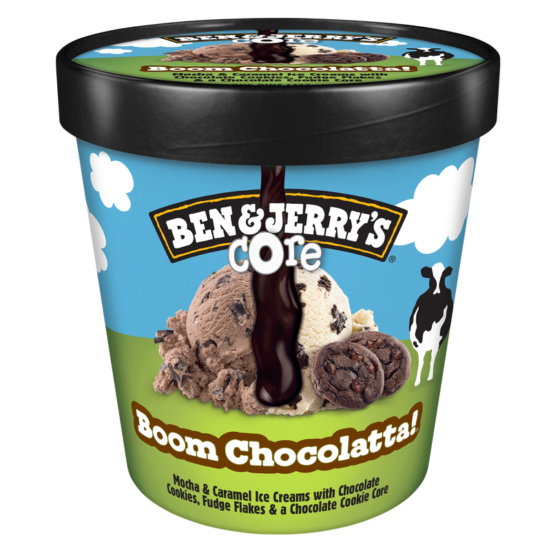 Ben & Jerry's Boom Chocolatta Cookie Core Ice Cream Pint