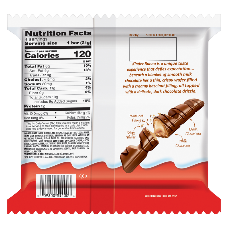 Kinder Bueno Candy Bar 4ct