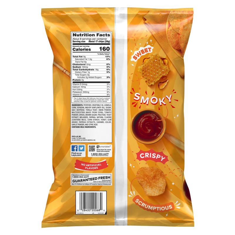 Lay's Honey Barbecue Potato Chips 7.75oz