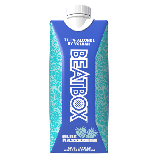 BeatBox Blue Razzberry 500ml 11.1% ABV Party Punch