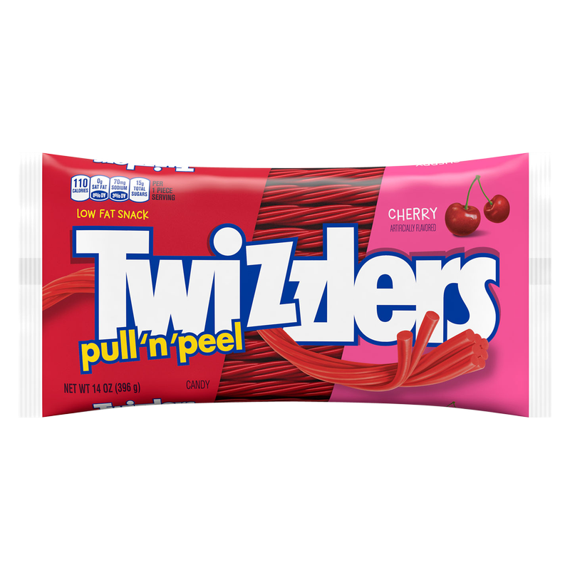 Twizzlers Pull N Peel Cherry Licorice Pull Apart 14oz