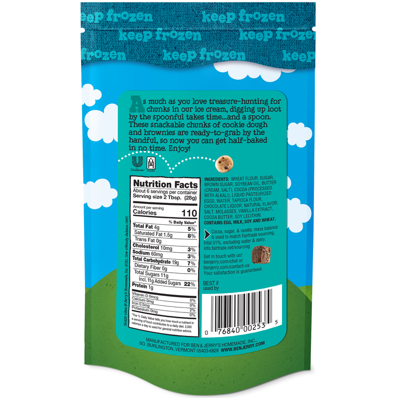 Ben & Jerry's Frozen Half Baked Dough Chunks 6oz