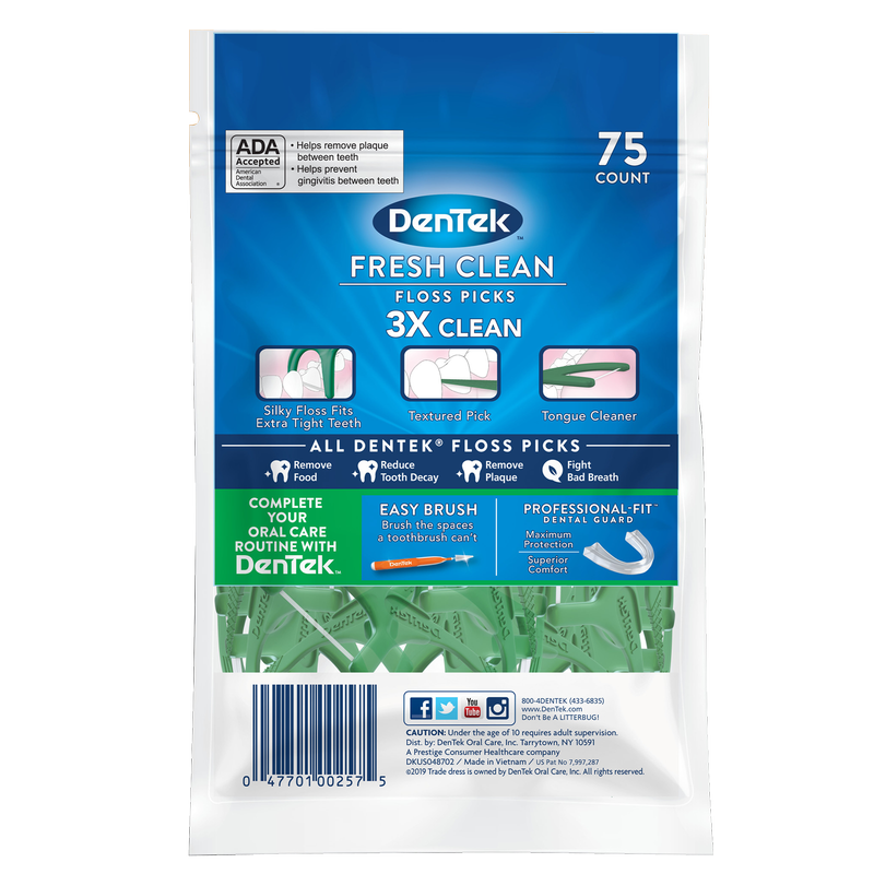 DenTek Fresh Clean Floss Picks 75ct