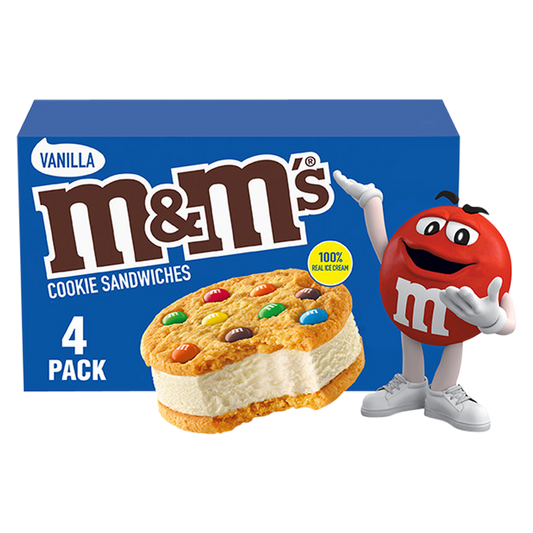 M&M's Vanilla Ice Cream Cookie Sandwiches 4ct