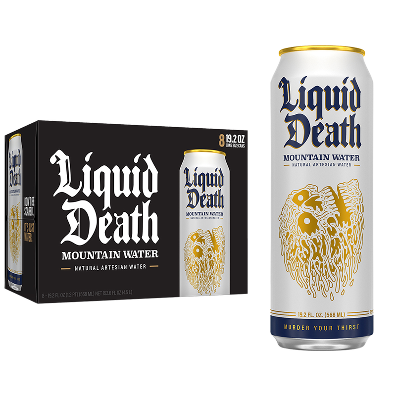 Liquid Death Mountain Water 8pk 19.2oz Can