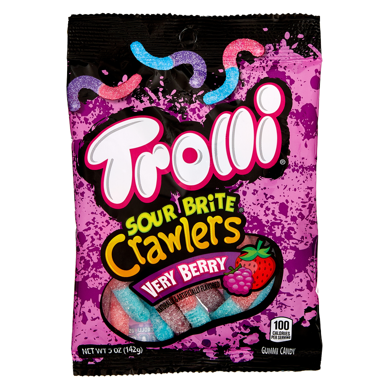 Trolli Very Berry Sour Brite Crawlers Gummy Candy 5oz