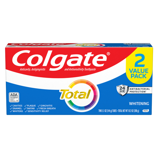 Colgate Total Whitening Mint Toothpaste 5.1oz 2ct