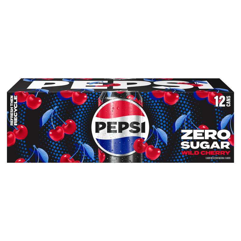 Pepsi Zero Sugar Wild Cherry 12oz 12pk