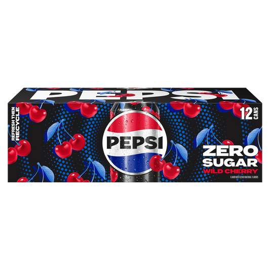 Pepsi Zero Sugar Wild Cherry 12oz 12pk