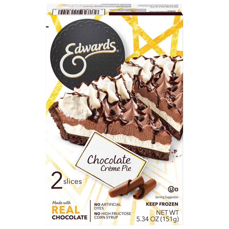 Edwards Frozen Hershey's Chocolate Cream Pie Slices - 2ct/5.34oz