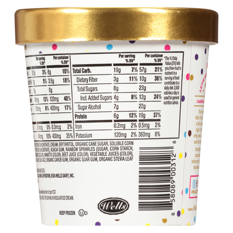 Halo Top Birthday Cake Light Ice Cream Pint