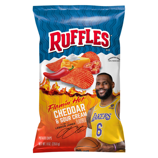 Ruffles Flamin' Hot Cheddar Sour Cream Potato Chips 8oz