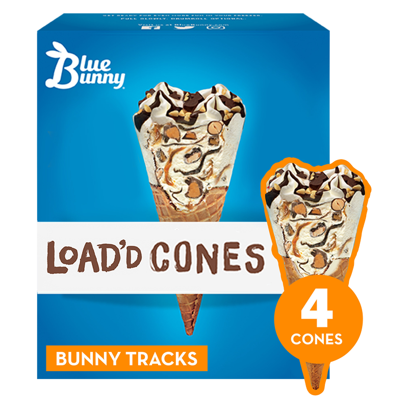 Blue Bunny Bunny Tracks Load'd Cones 4ct