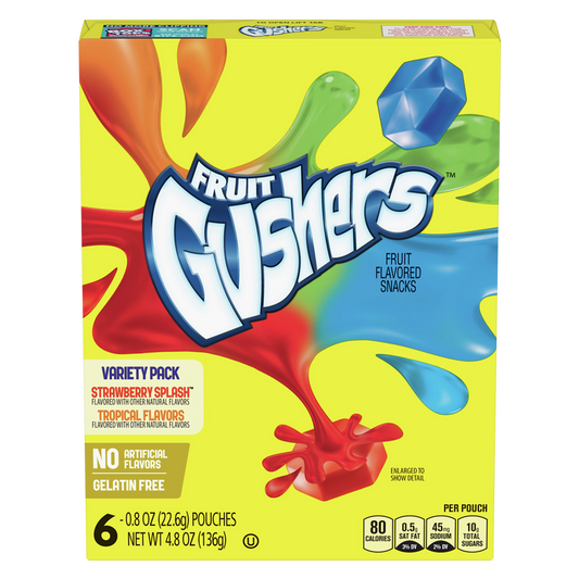 Fruit Gushers Strawberry & Tropical Fruit Variety pack 6ct