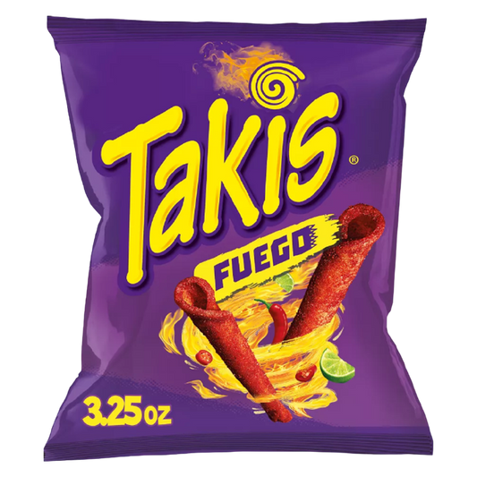 Takis Fuego Spicy Rolled Tortilla Chips Snack Size Bag 3.25 oz