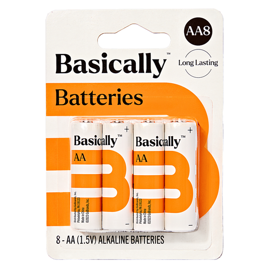 Basically 8ct AA Alkaline Batteries