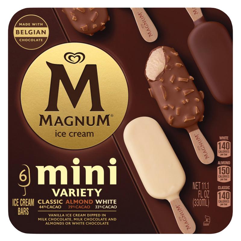 Magnum Mini Variety Classic, Almond, White Ice Cream Bars 6ct