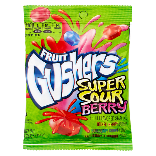 Fruit Gushers Super Sour Berry, 4.25oz