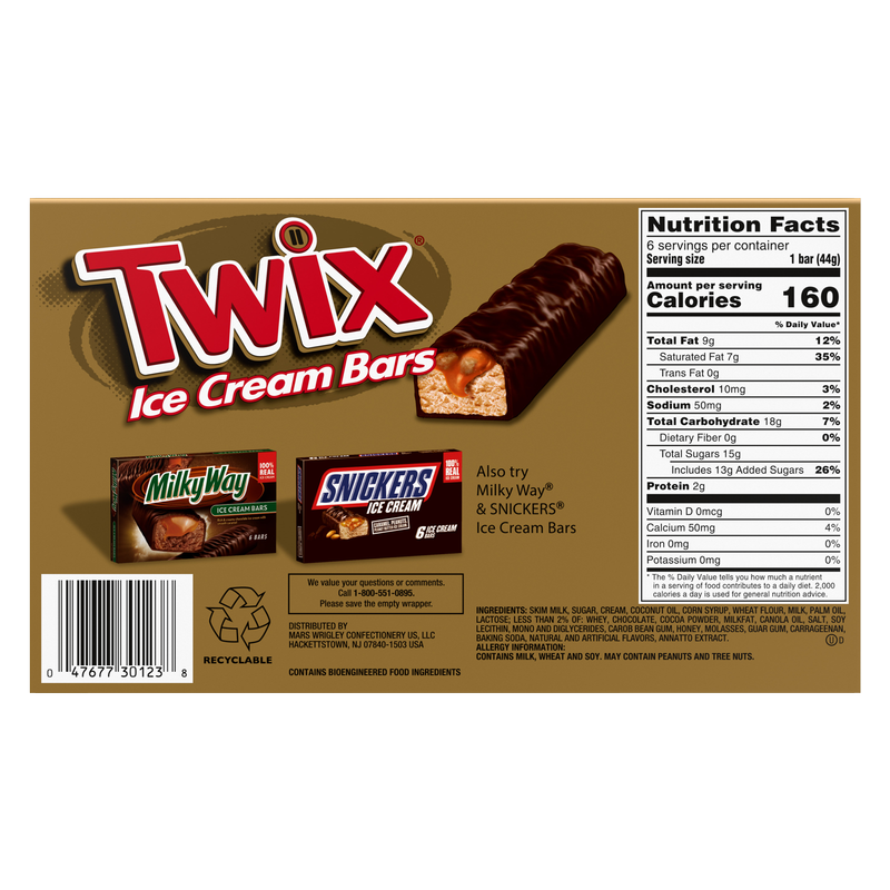 Twix Ice Cream Bars 6ct