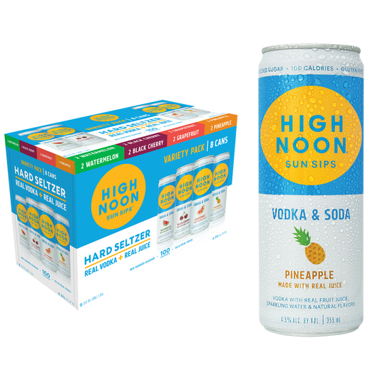 High Noon Vodka Hard Seltzer Variety 8pk 12oz Cans 4.5% ABV