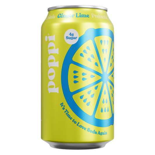 Poppi Prebiotic Soda Ginger Lime 12oz Can