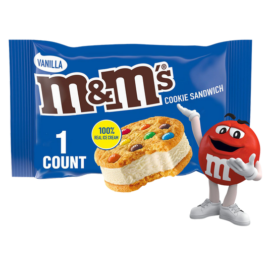 M&M's Vanilla Ice Cream Cookie Sandwich 1ct