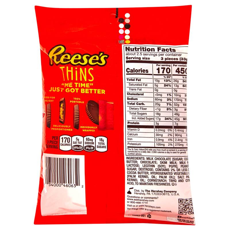 Reese's Thins Milk Chocolate Peanut Butter Cups 3.1oz