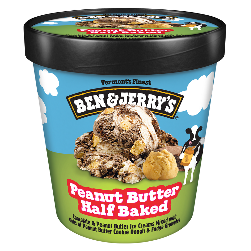 Ben & Jerry's Peanut Butter Half Baked Ice Cream Pint