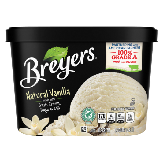 Breyers Natural Vanilla Ice Cream 48oz