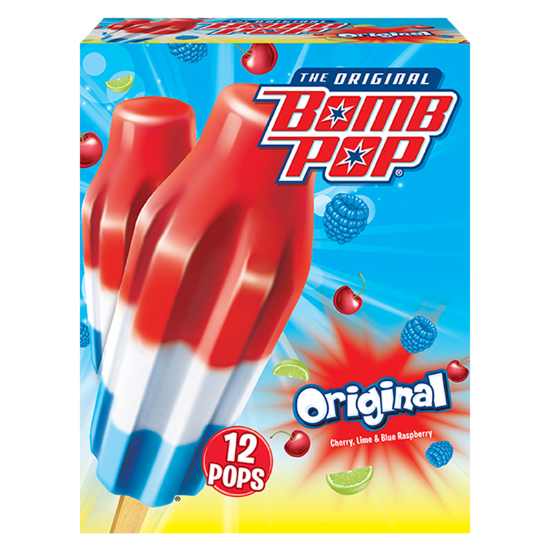 Bomb Pop Original Ice Pops 12ct